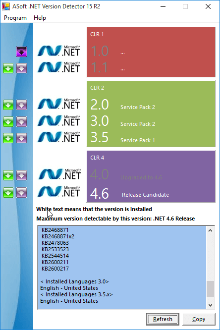net version detector