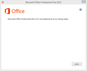 Solusi Microsoft Office Professional Plus 2013 Encountered An Error ...