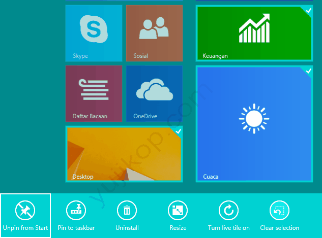 App bar Windows 8.1 Update