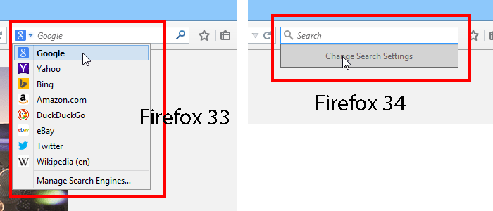 search engine option firefox