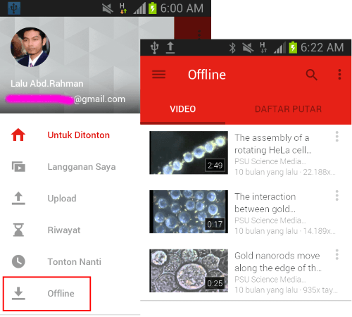 youtube offline android