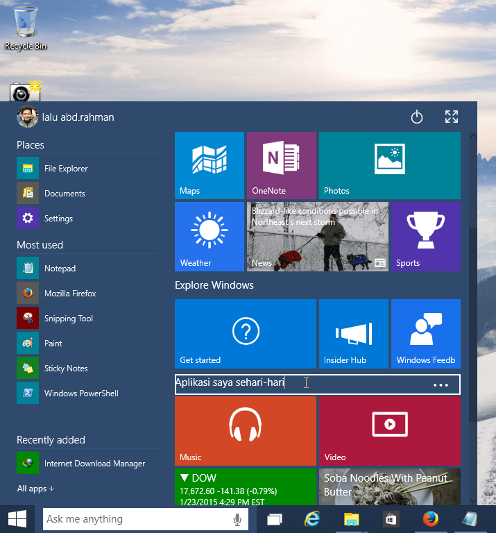 Fitur-fitur Baru Windows 10 Build 9926 - grouping tile