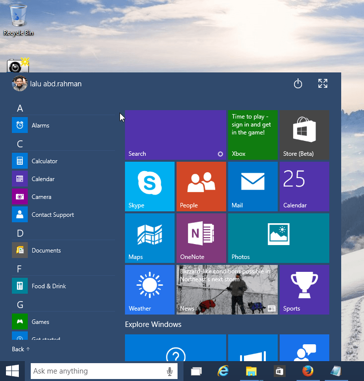 Fitur-fitur Baru Windows 10 Build 9926 - daftar aplikasi