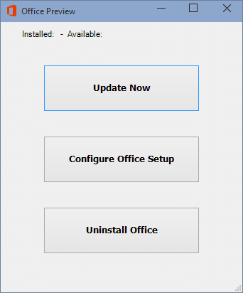 office 2016 preview install