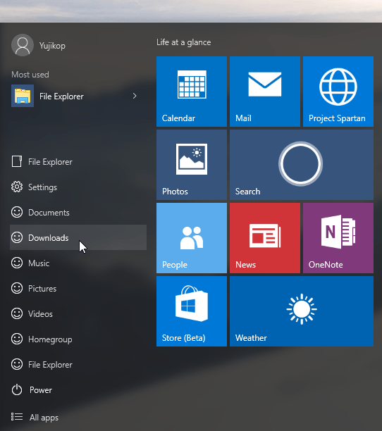 customize start menu windows 10