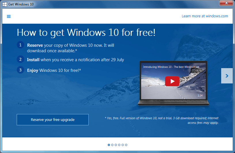 Slide get windows 10 gratis