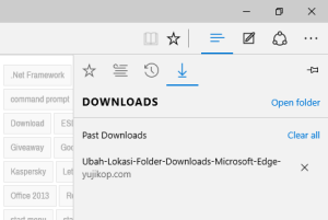 Folder downloads Edge Windows 10