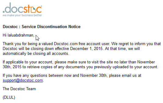 docstoc closing down