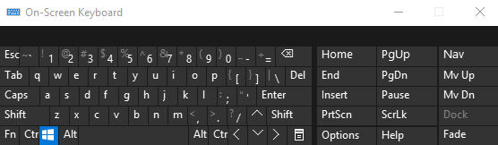 On-Screen Keyboard Windows 10