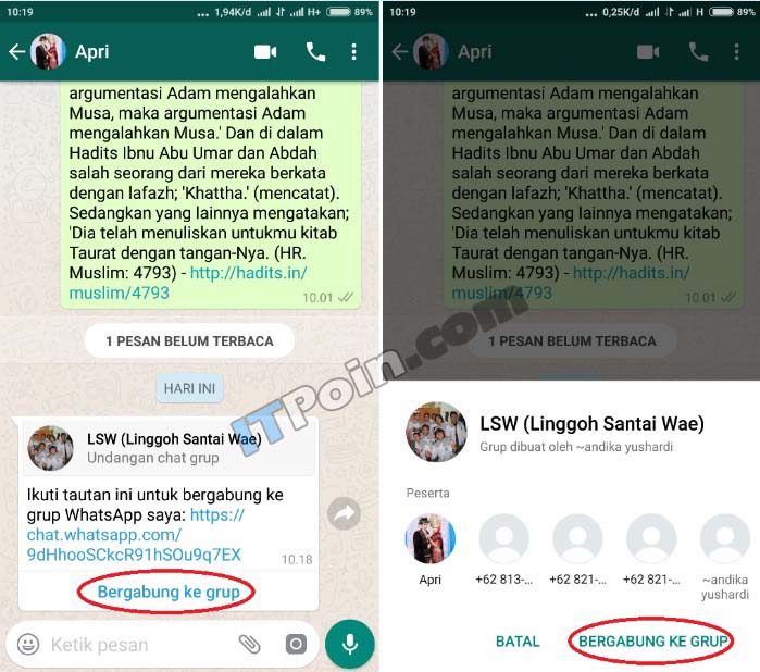 Cara Gabung Grup Whatsapp