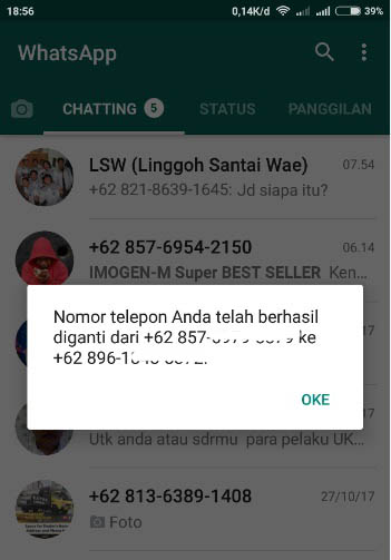 Cara Mengganti Nomor Telepon WA Yang Hilang