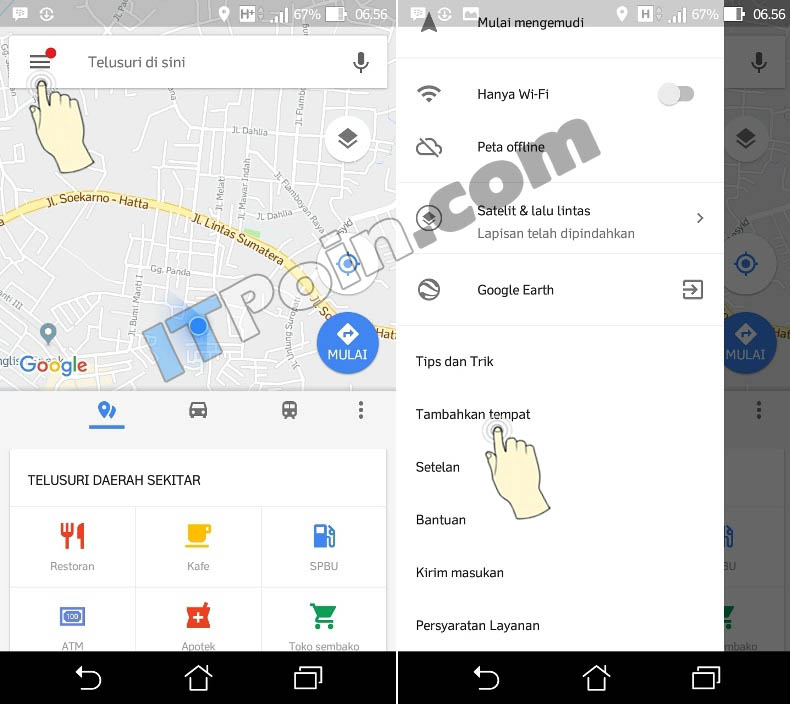 Cara Menambah lokasi google maps di android